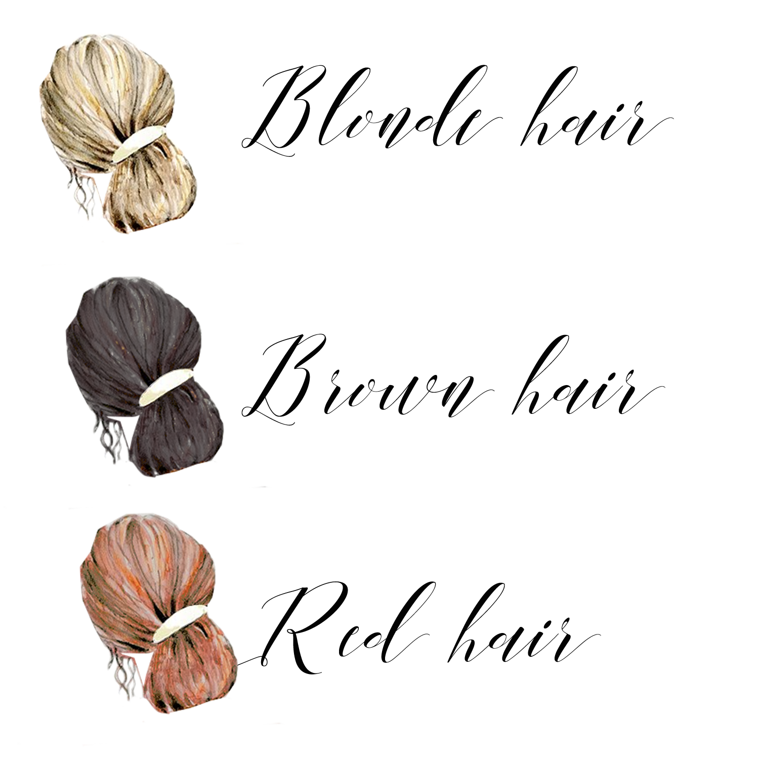 Customise wedding card with brides hair colour | The Luxe Co