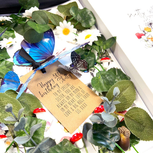 Scented Woodland 50th birthday cards for my sister | The Luxe Co