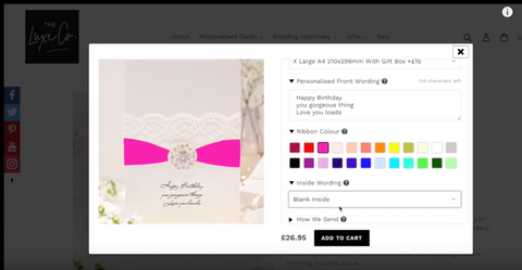 A Youtube video showing How to personalise your luxury card online