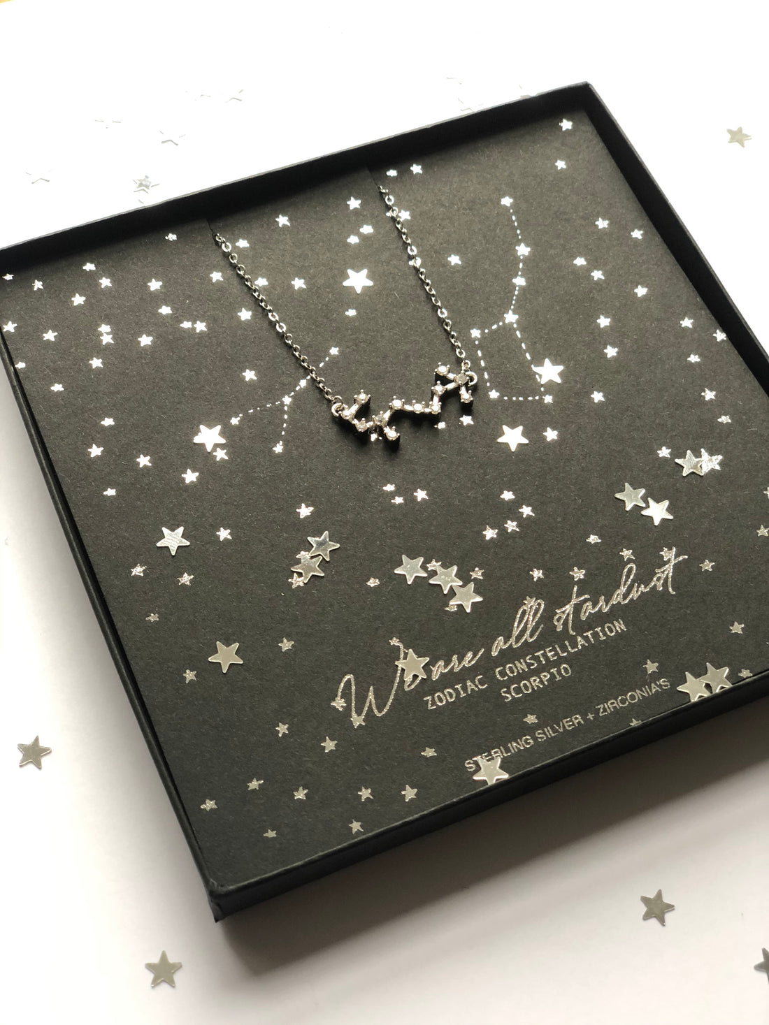 Star sign necklace in Scorpio the perfect star sign gift
