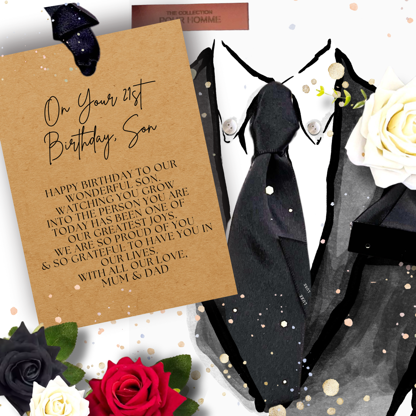 Suited +Booted 21st Birthday Age Card for Son