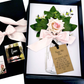 Luxury Bouquet of flowers 21st Birthday Card with a bow and a gift tag in a gift box, personalised for daughter. The perfect 21st birthday gift for her.