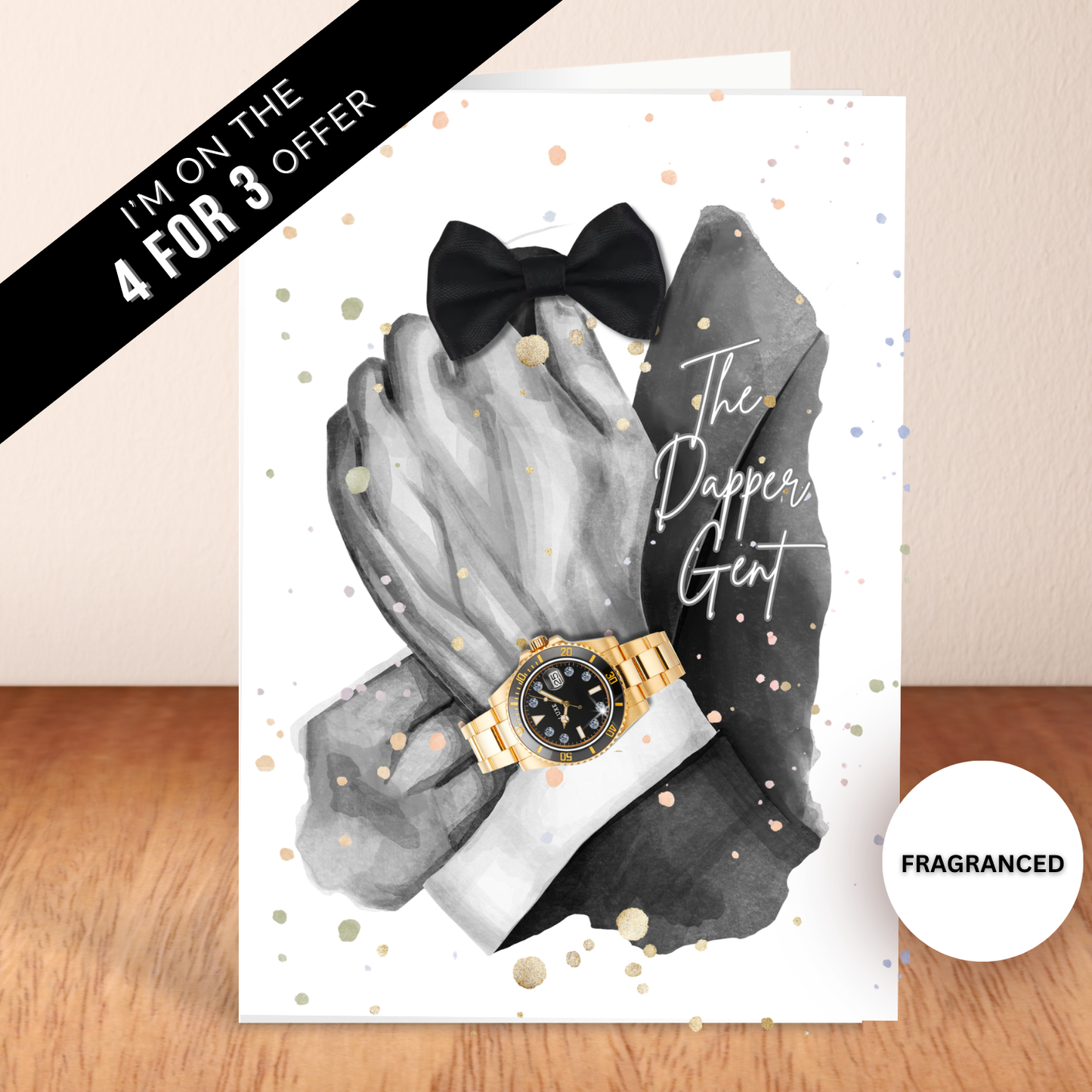 The Dapper Gent Scented A5 Card with envelope for him