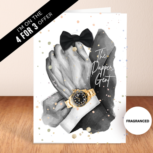 The Dapper Gent Scented A5 Card with envelope for him