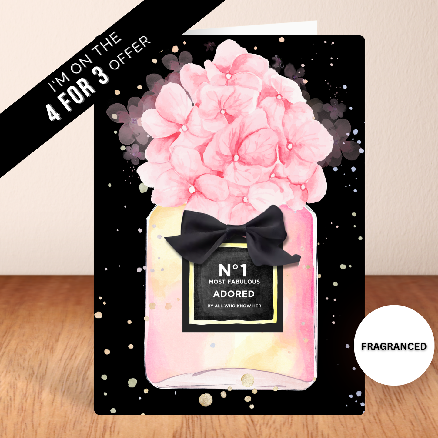 Hydrangea Scented A5 Card with envelope