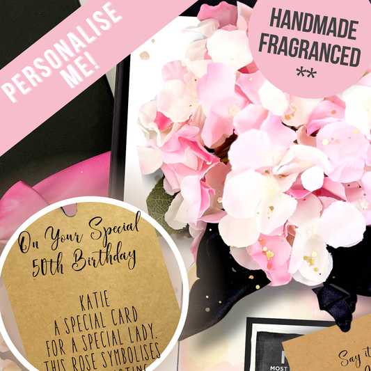 Personalised 30th Age Cards for Wife Birthday with 3D Scented Flower Explosion