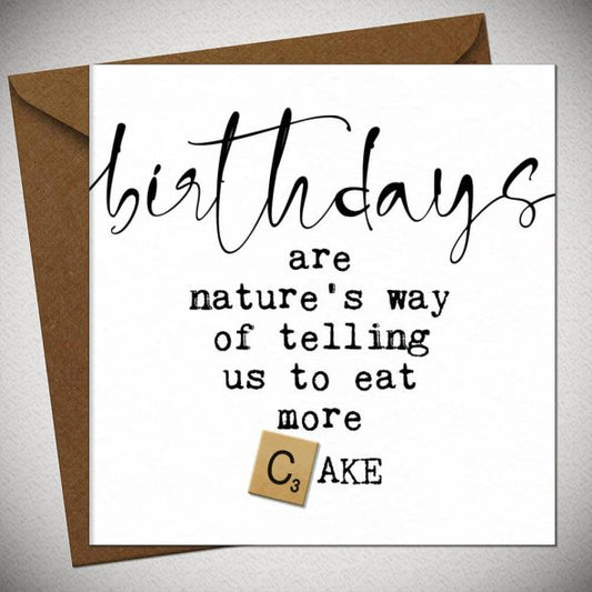 Eat More Cake Scrabble Tile Card