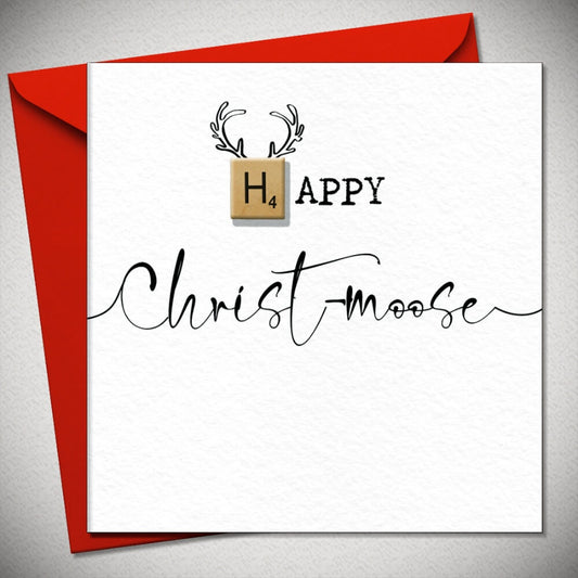 Happy Christmoose Scrabble Tile Card