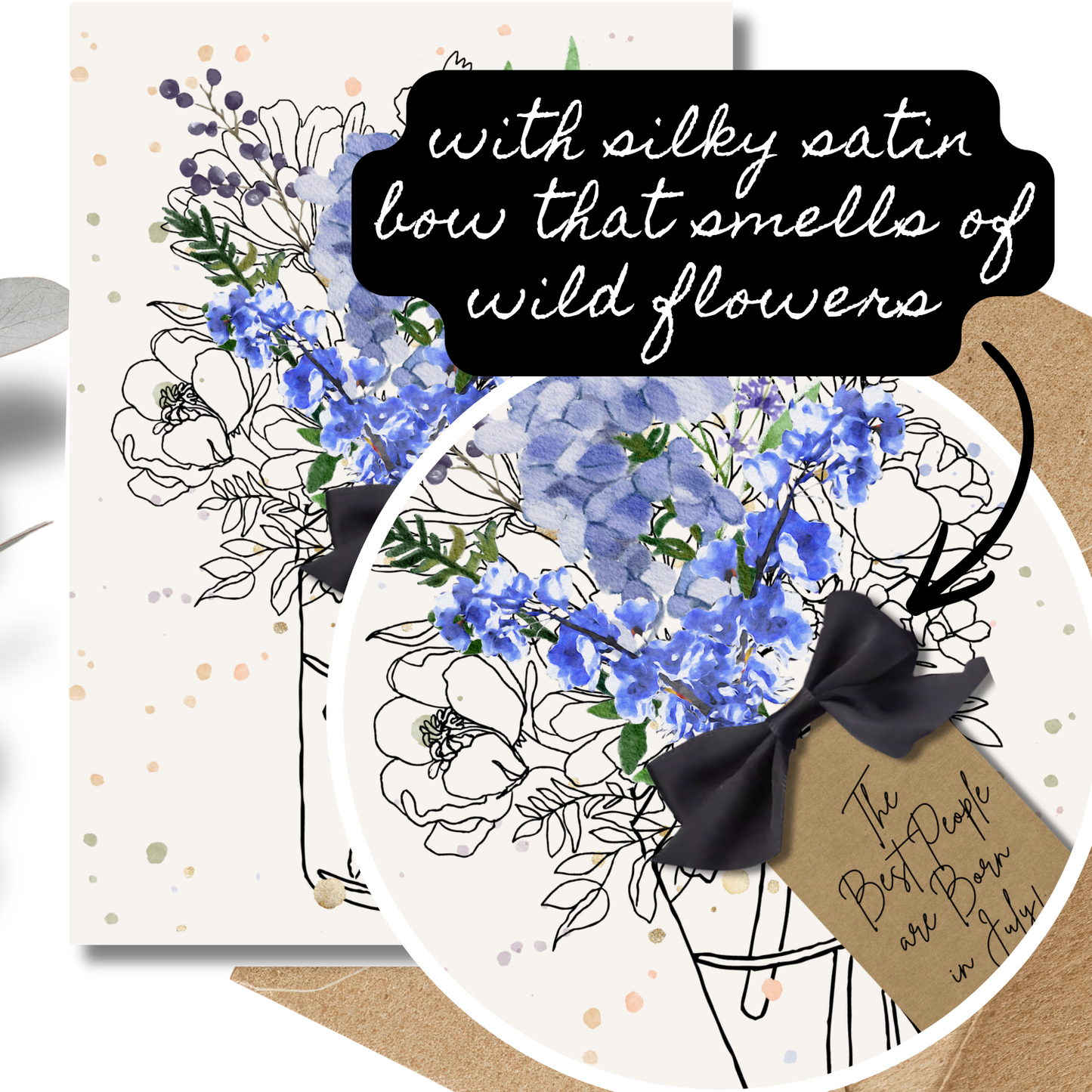 Pack of 12 Months Birth Flower Scented A5 Birthday Cards (1 for each month)