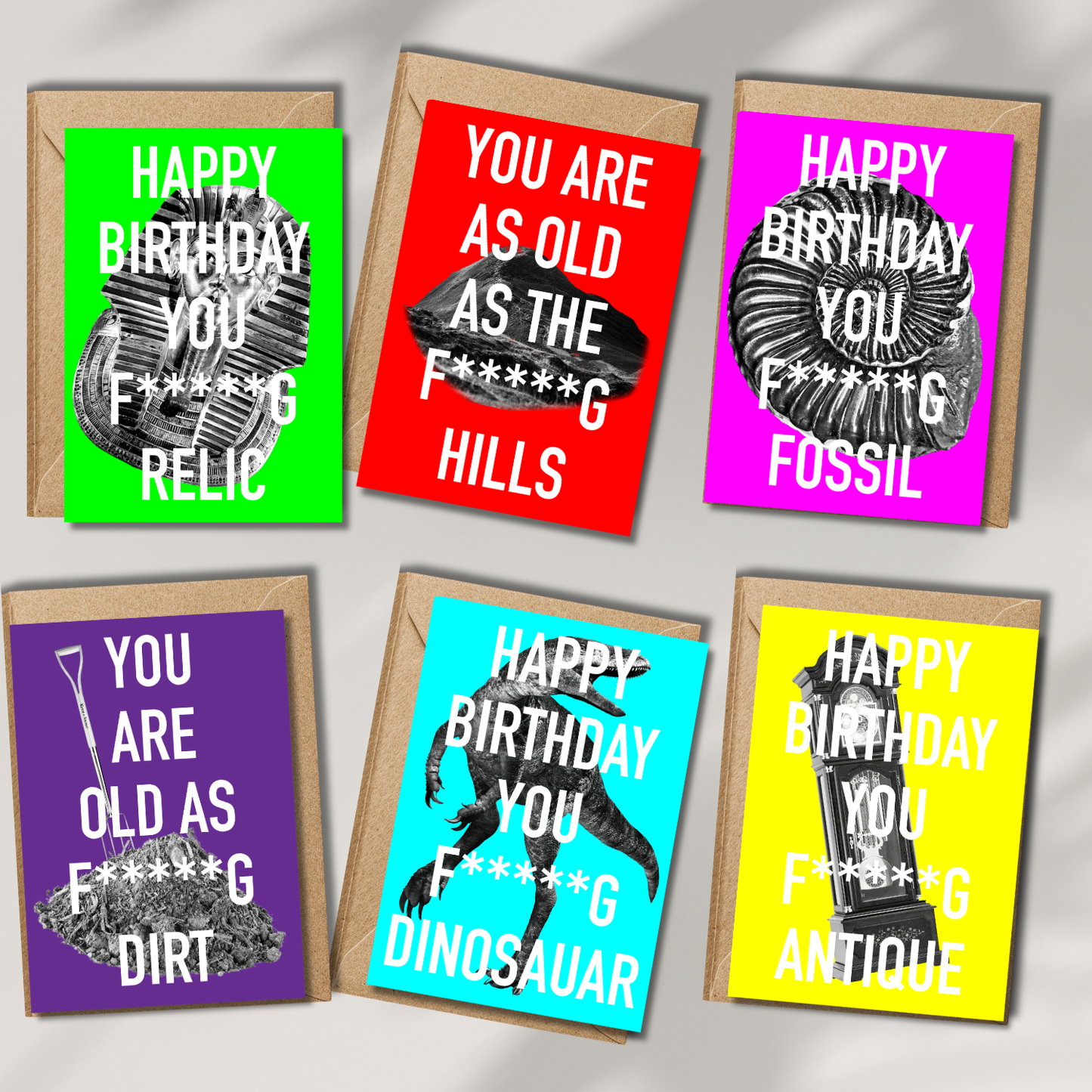 Rude Birthday Card For Him – Happy Birthday You Fucking Dinosaur