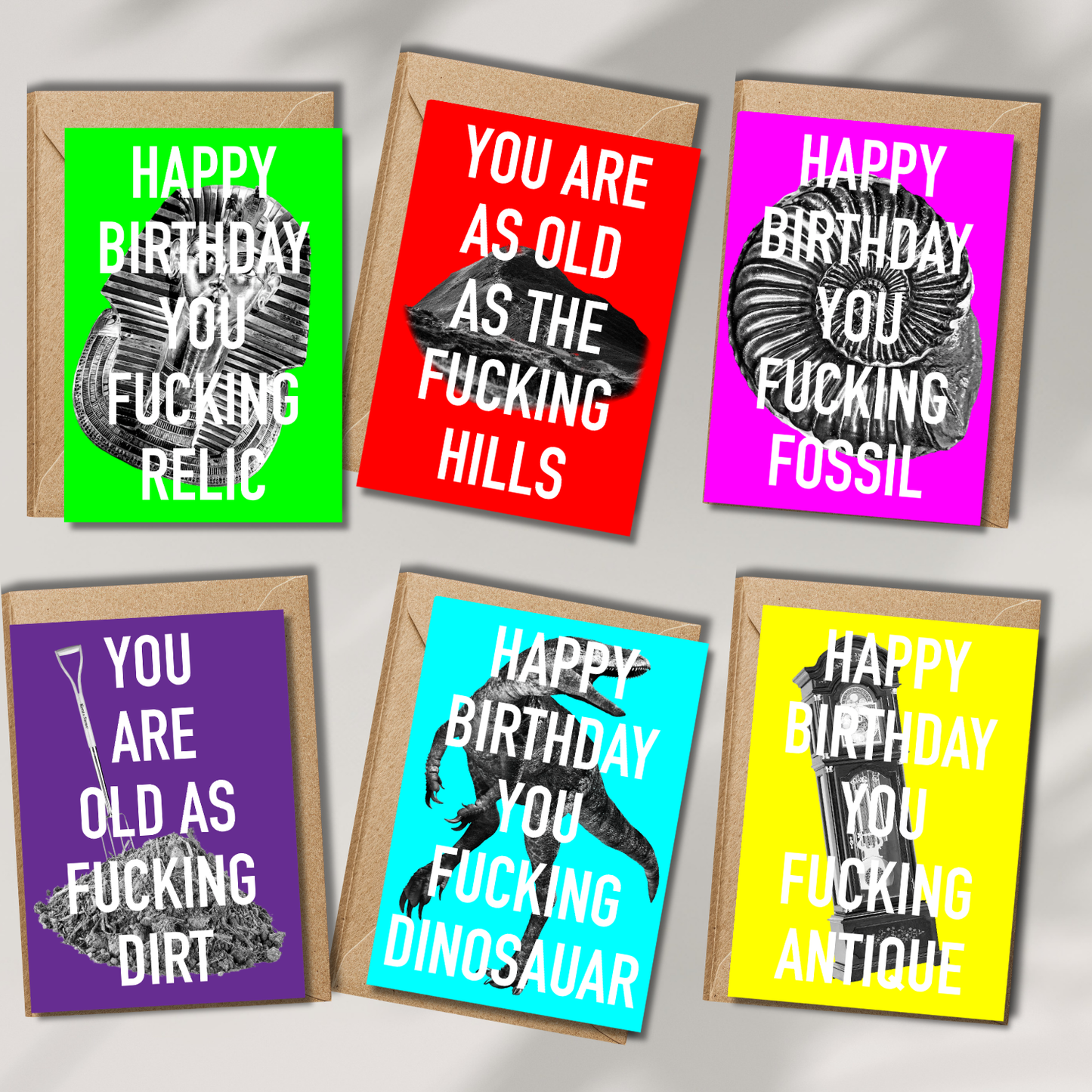 Rude Birthday Card For Him – Happy Birthday You Fucking Dinosaur