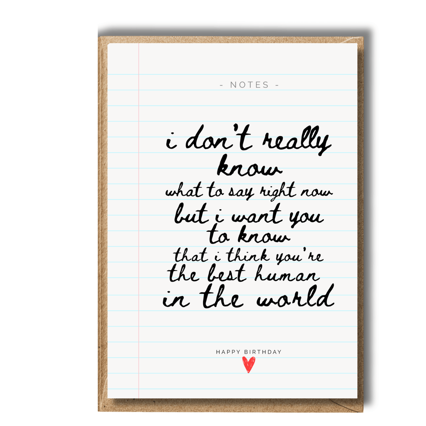 A Note To Say... Happy Birthday Best Human Card