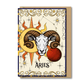 aries birthday card zodiac tarot card ram celestial gold detail astrology birthday card
