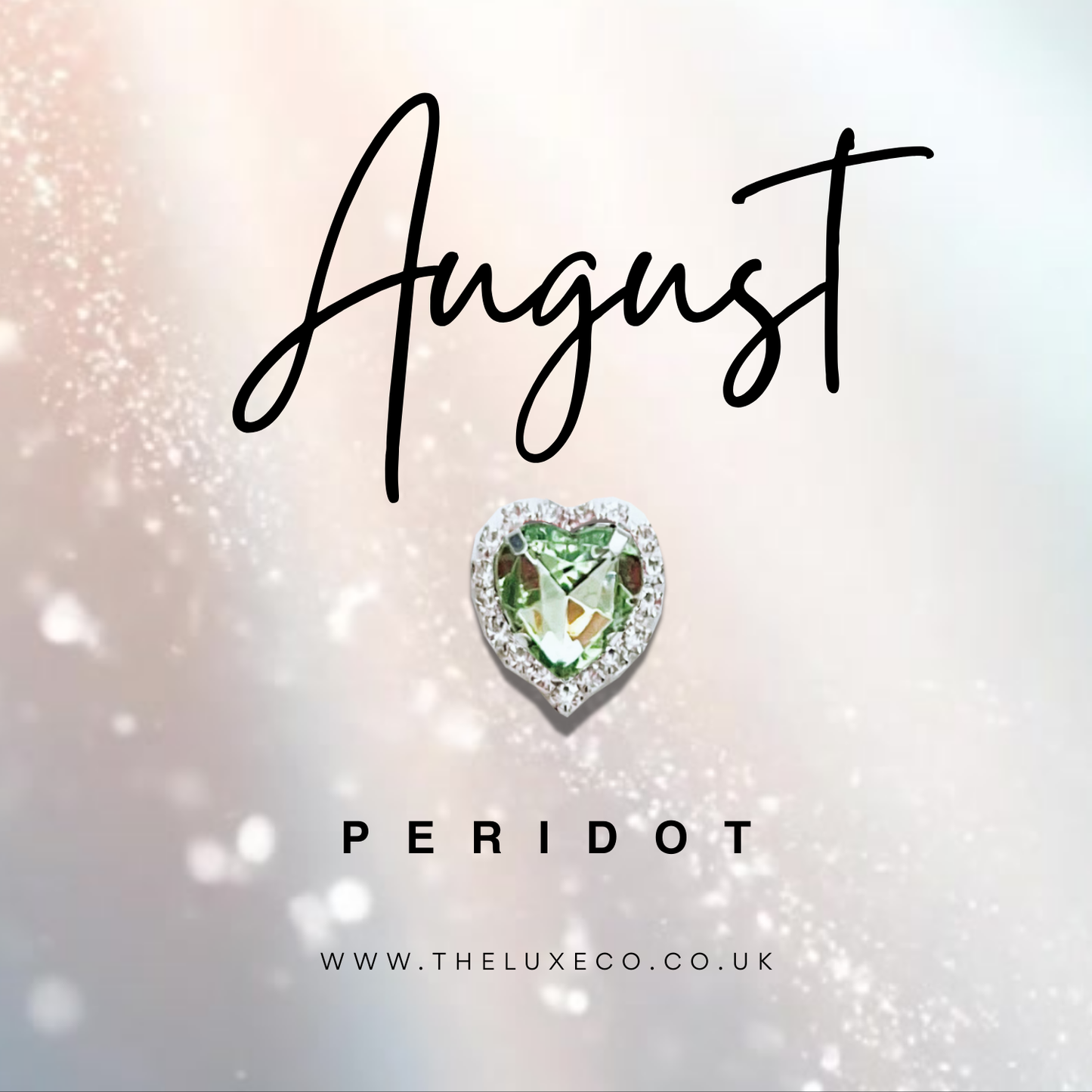 Piedras natales de agosto de peridoto + tarjeta de regalo de cumpleaños en caja de regalo con flores 