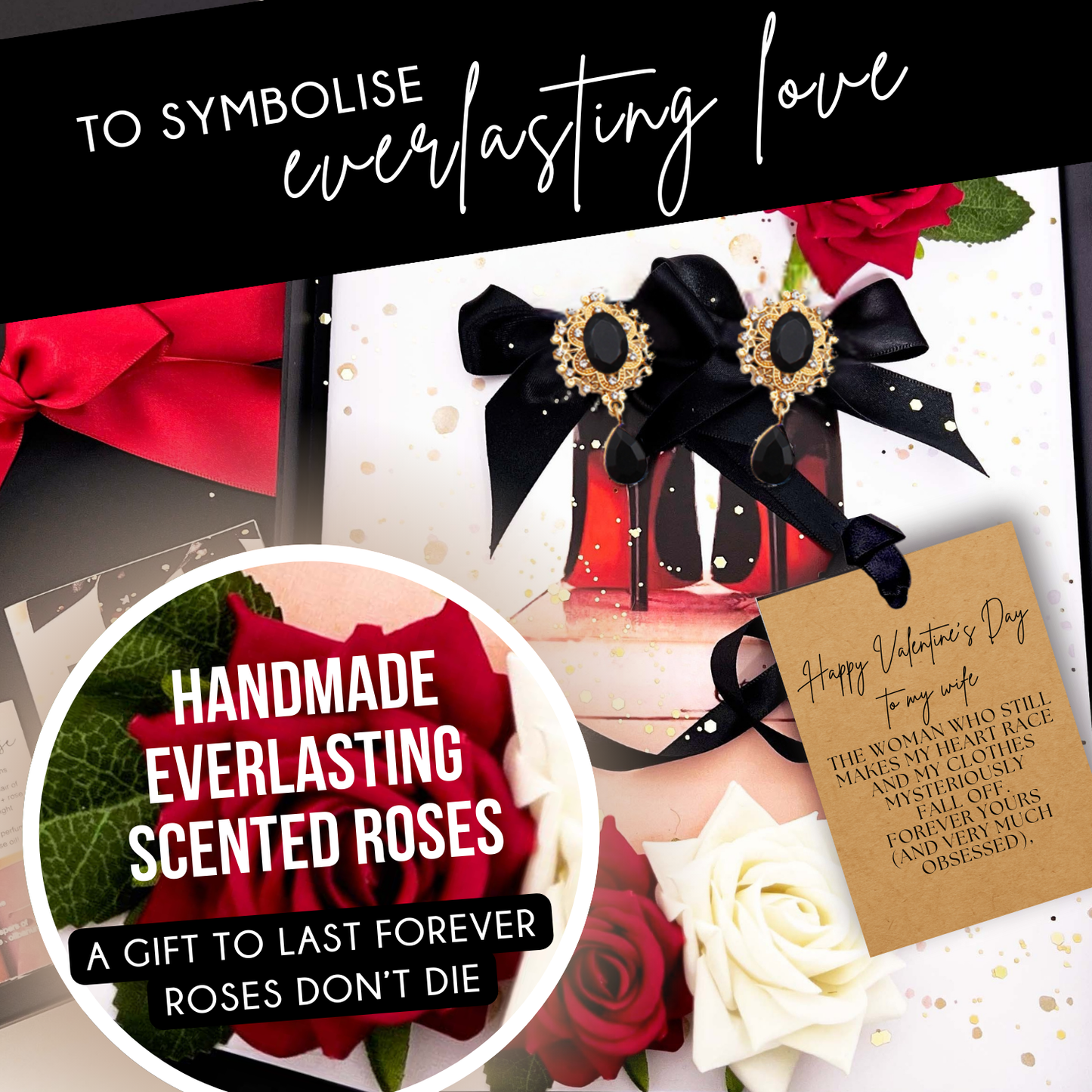 Sexy Wife Black Heels Shoe Scented Valentines Card