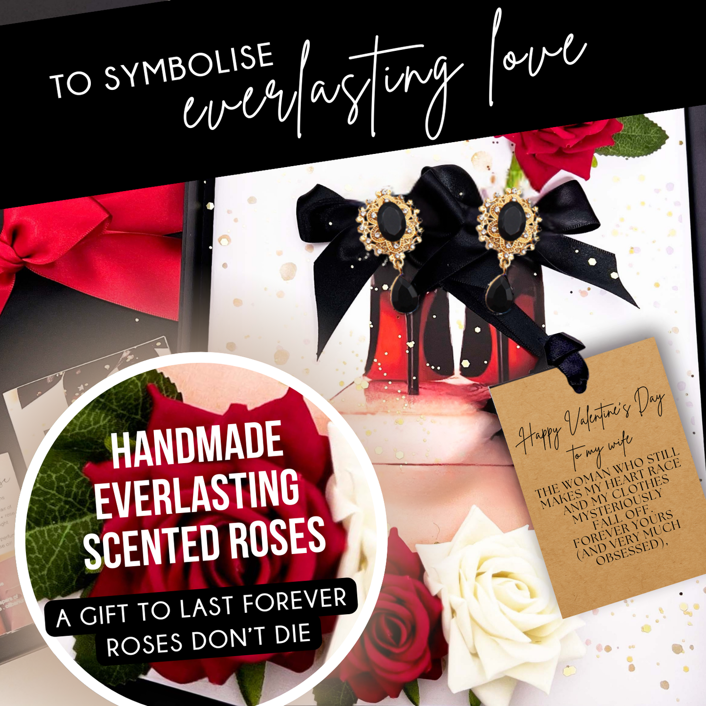 Sexy Wife Black Heel Shoe Scented birthday cards to wife