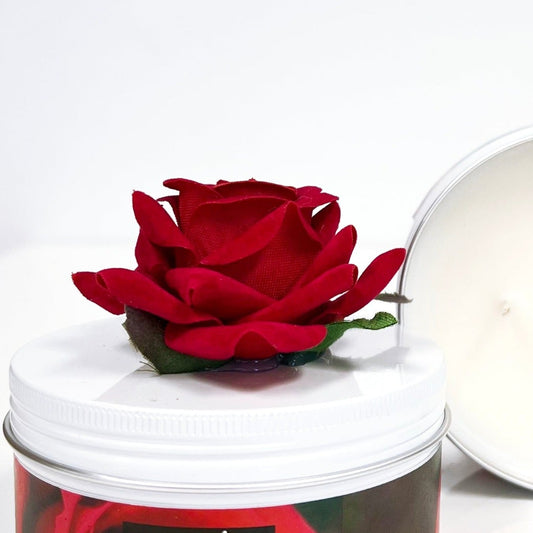Wife 50th Birthday Candle for wife handmade with red velvet rose scented with rose