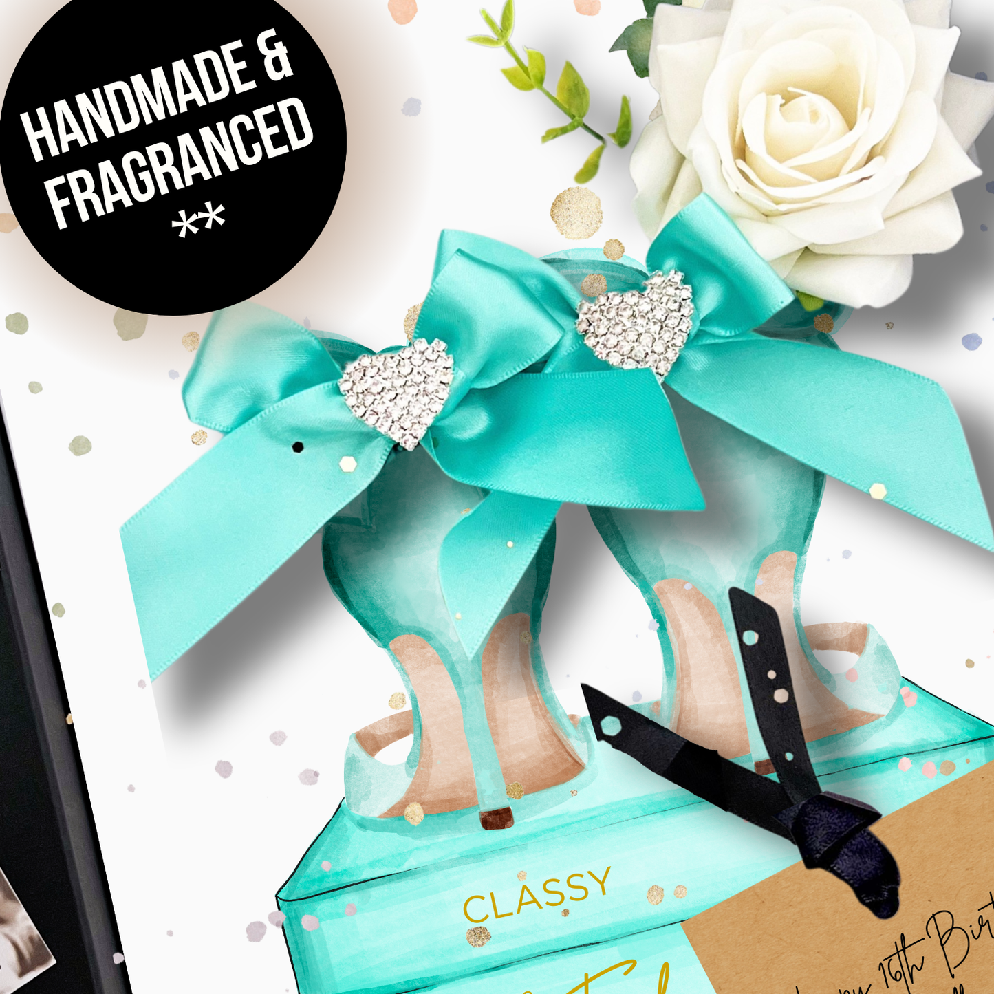 BLUE HEELS Scented Card Design