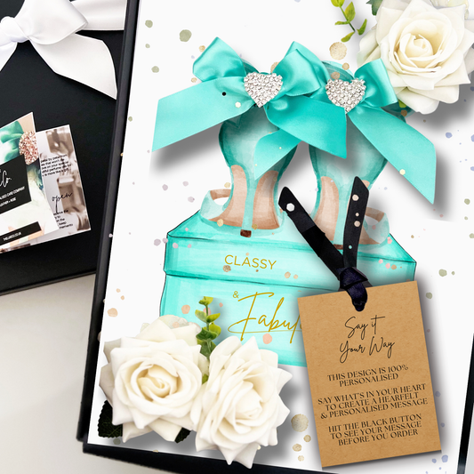 BLUE HEELS Scented Card Design