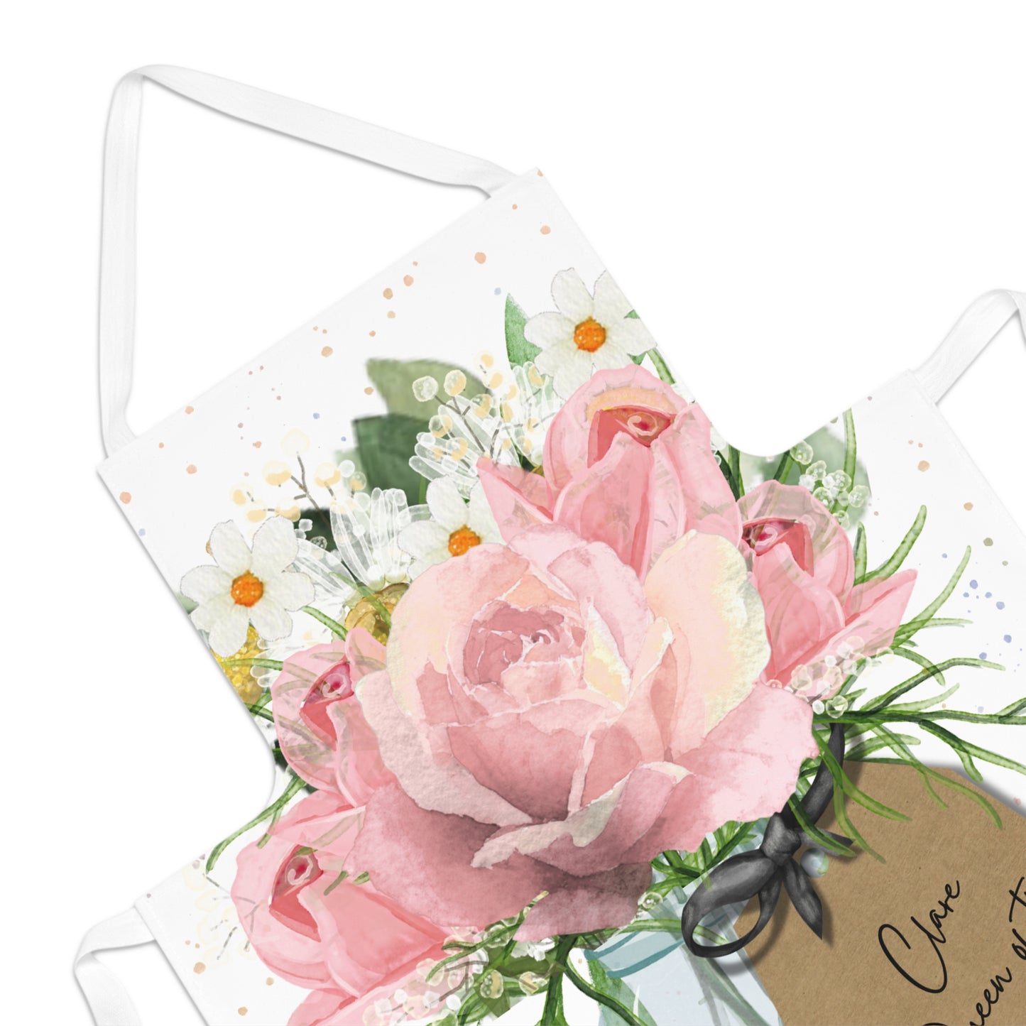Personalised Bloom Blush Rose Apron