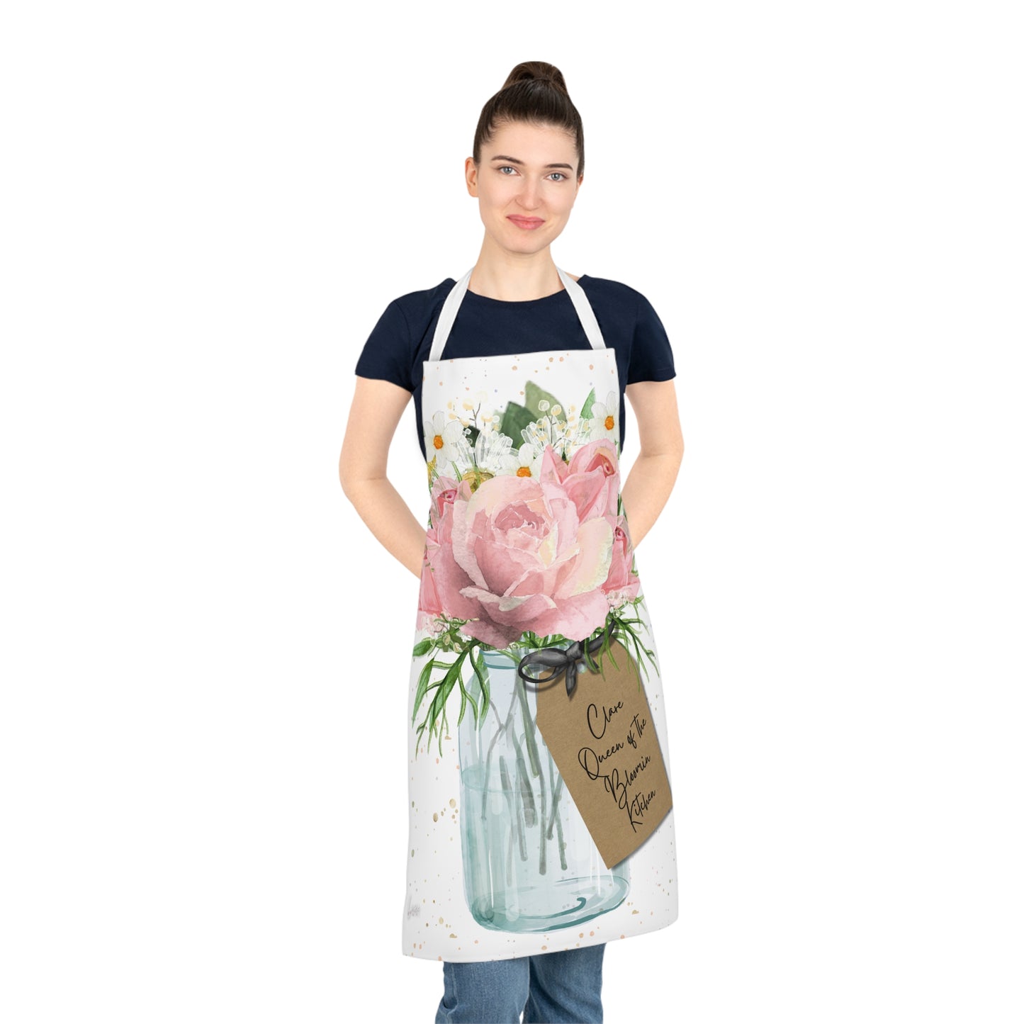 Personalised Bloom Blush Rose Apron