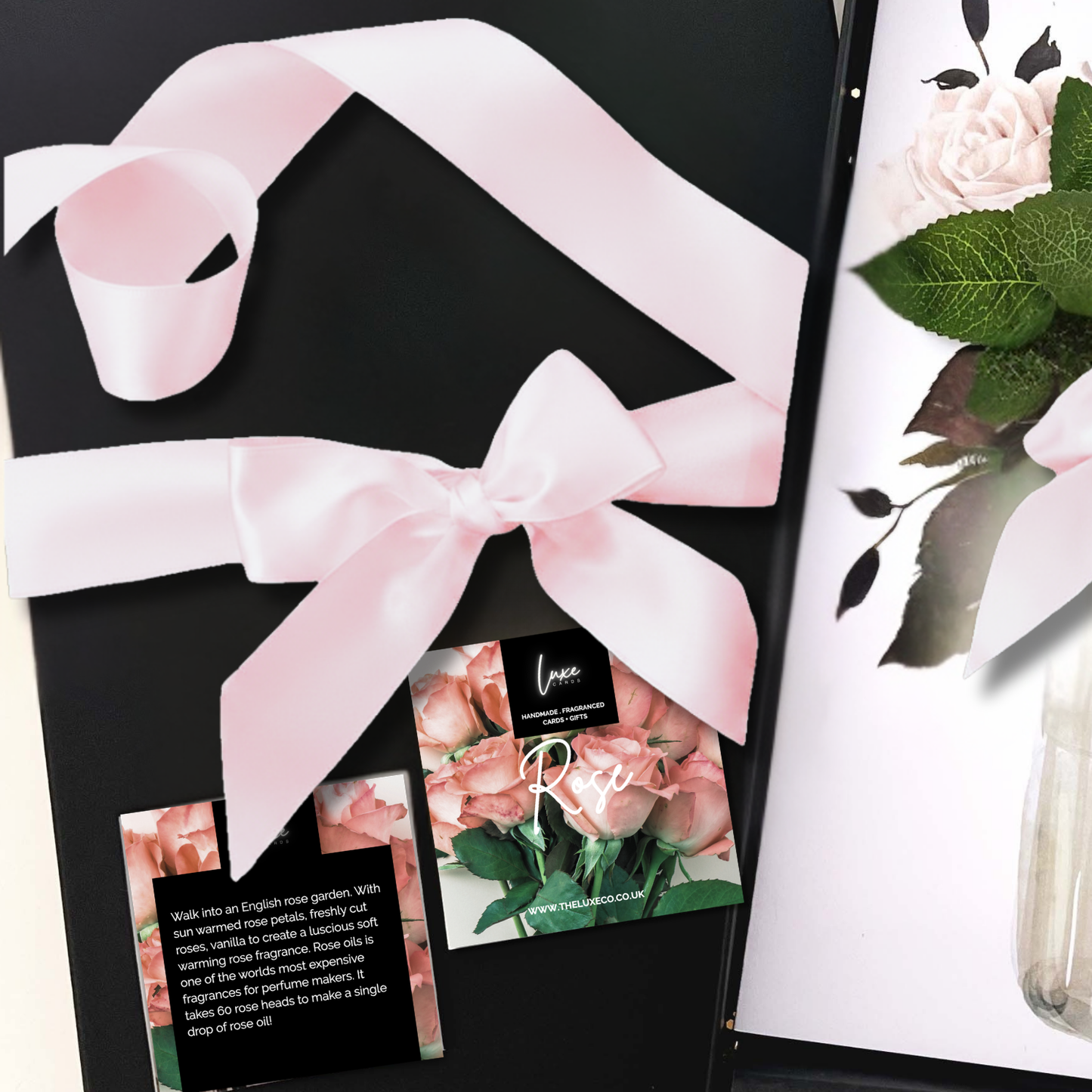 BLOOM BIRTHSTONES Birth stone + Ivory Rose Gift Boxed Card Design