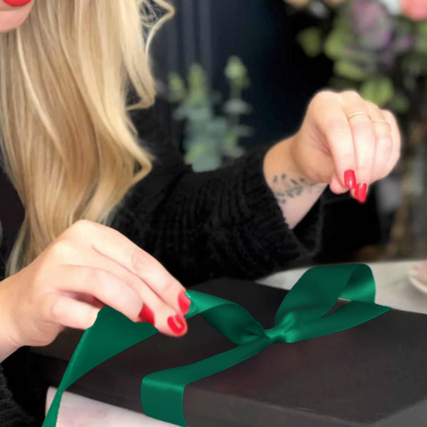 Cards come with a 2 piece luxury Black gift box tied with emerald green satin ribbon bow to make a gift for emerald gemstone cards