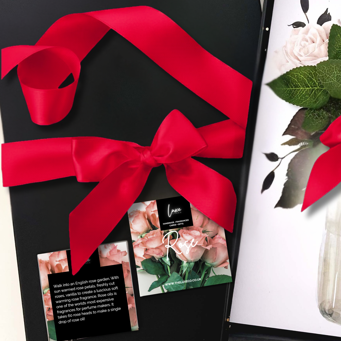 July Ruby Birthstones + Flowers Gift Boxed Birthday Gift Card
