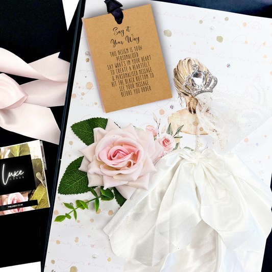 Hoy una novia Tarjetas de boda para hija yerno 