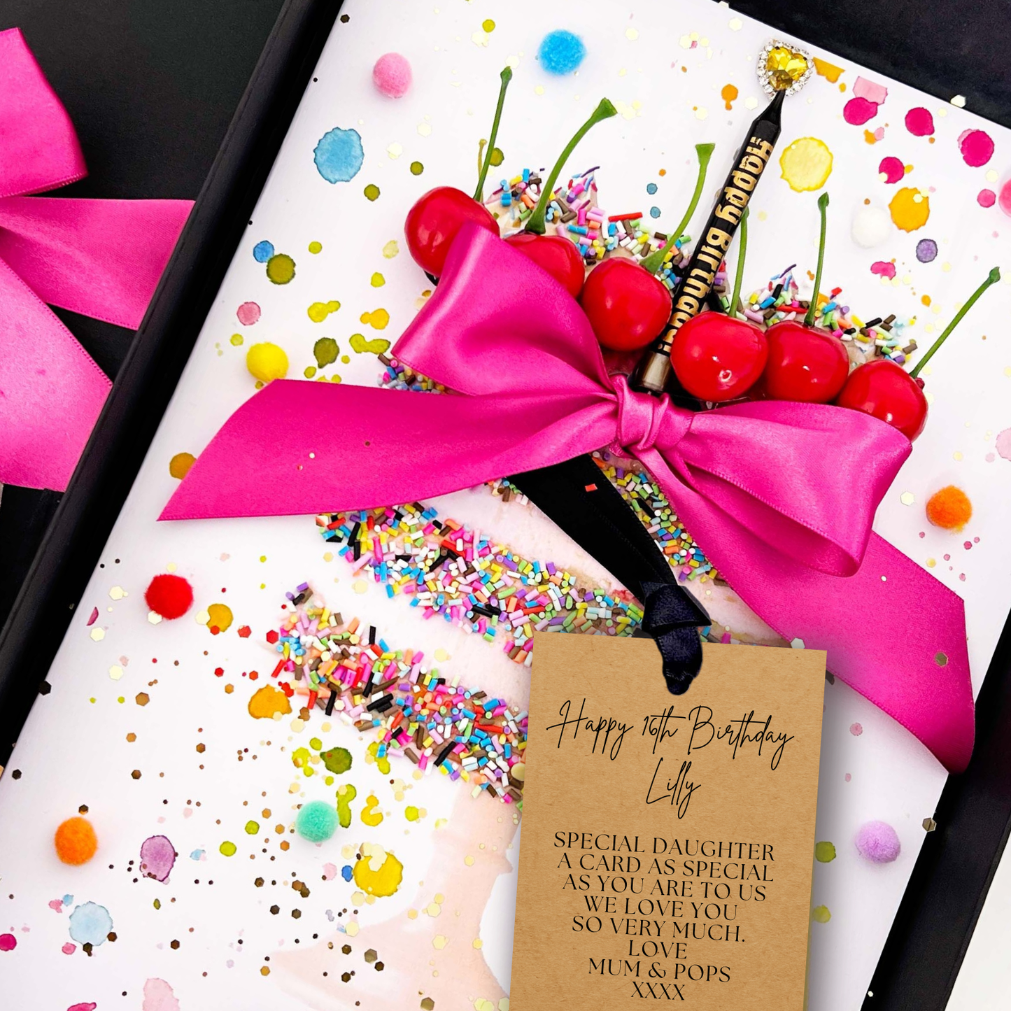 Handmade Scented 1st Birthday Cake Birthday Card