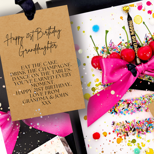 Scented 21st Birthday Cake Card for Granddaughter