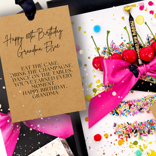 Handmade 80th Cake Scented Birthday Card