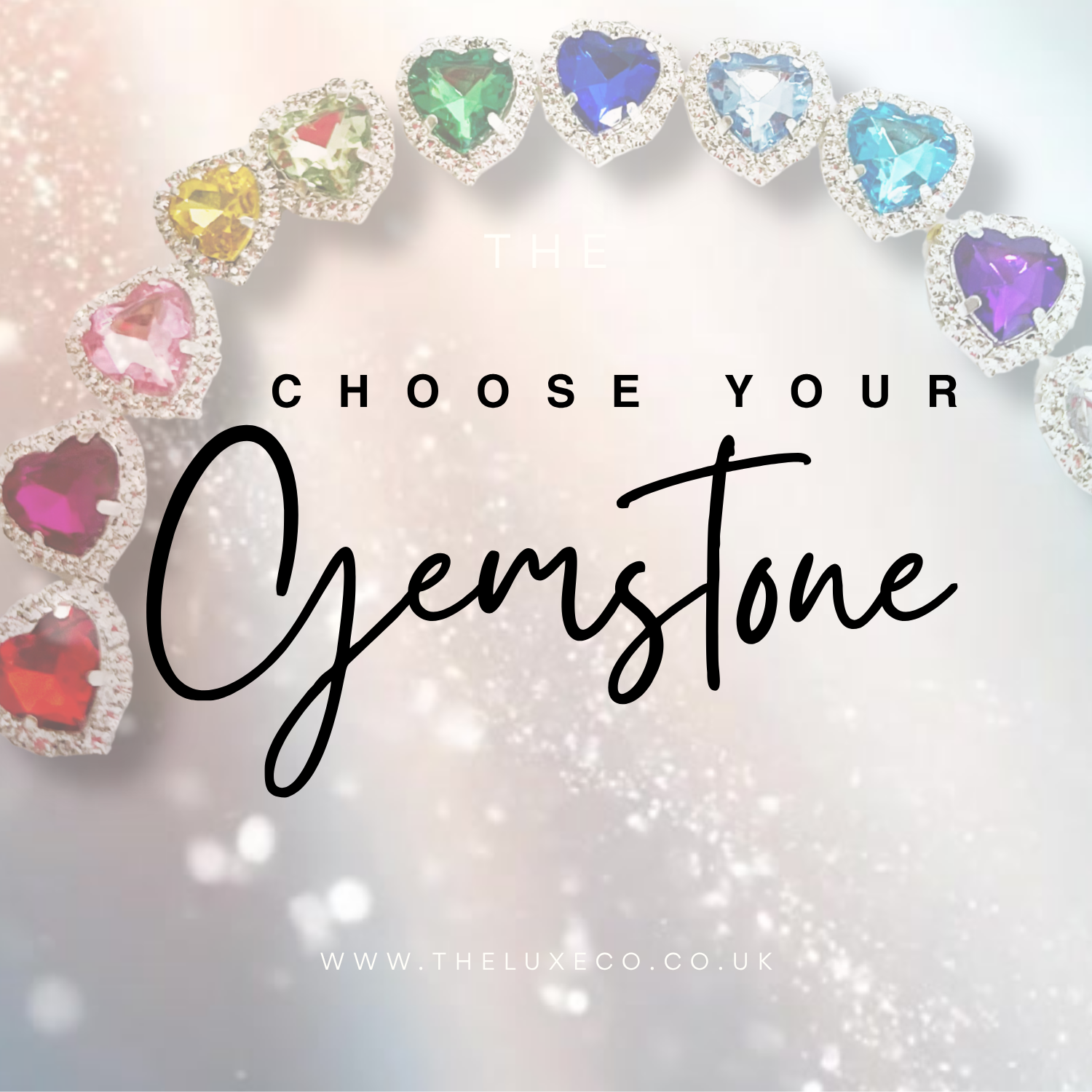 Choose Your Gemstone Colour and let us hand make your luxury gift unique to you with the sparkliest glass hearts in Birthstone Colours or Anniversary Materials