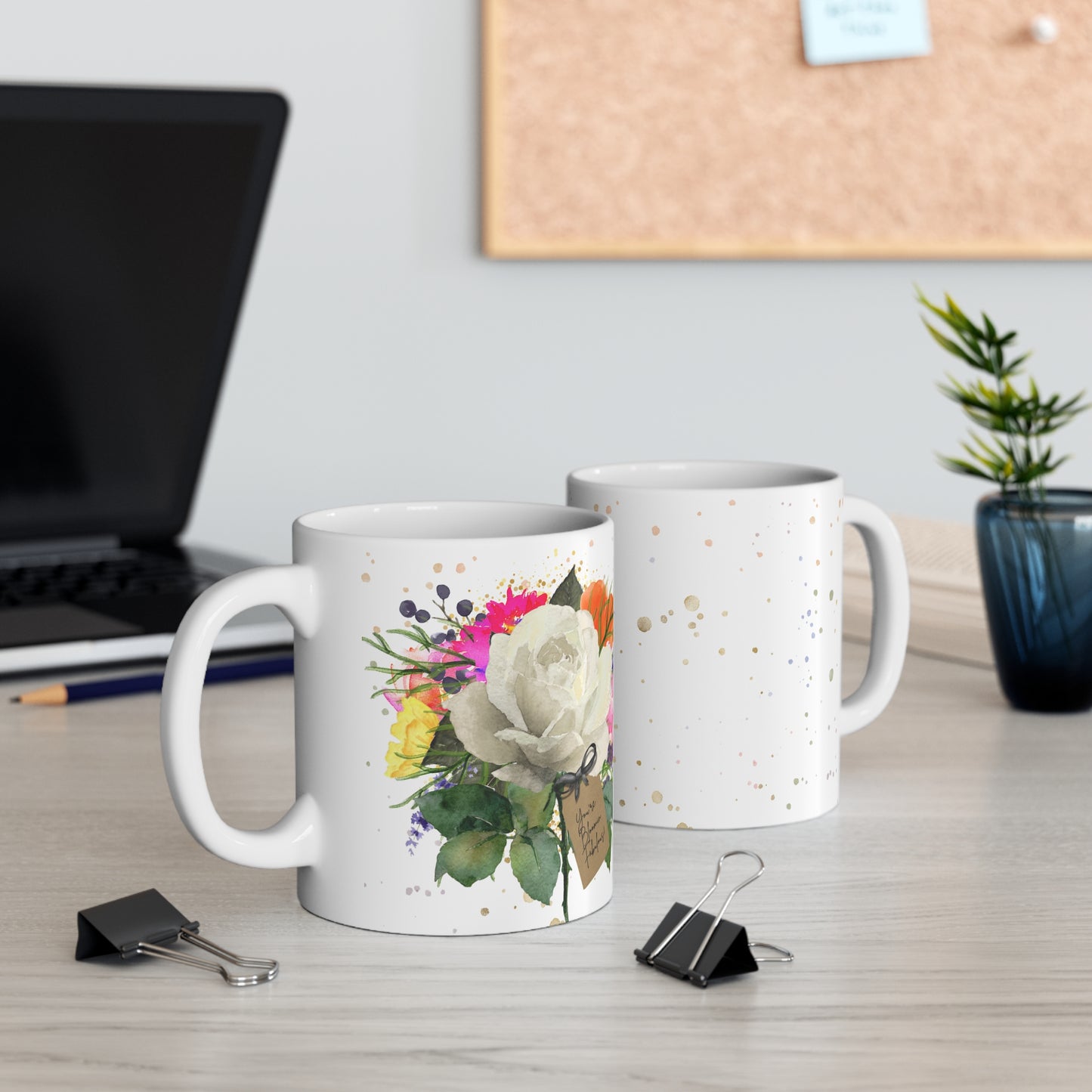 Bloomin Fabulous Ivory Bloom Rose Mug