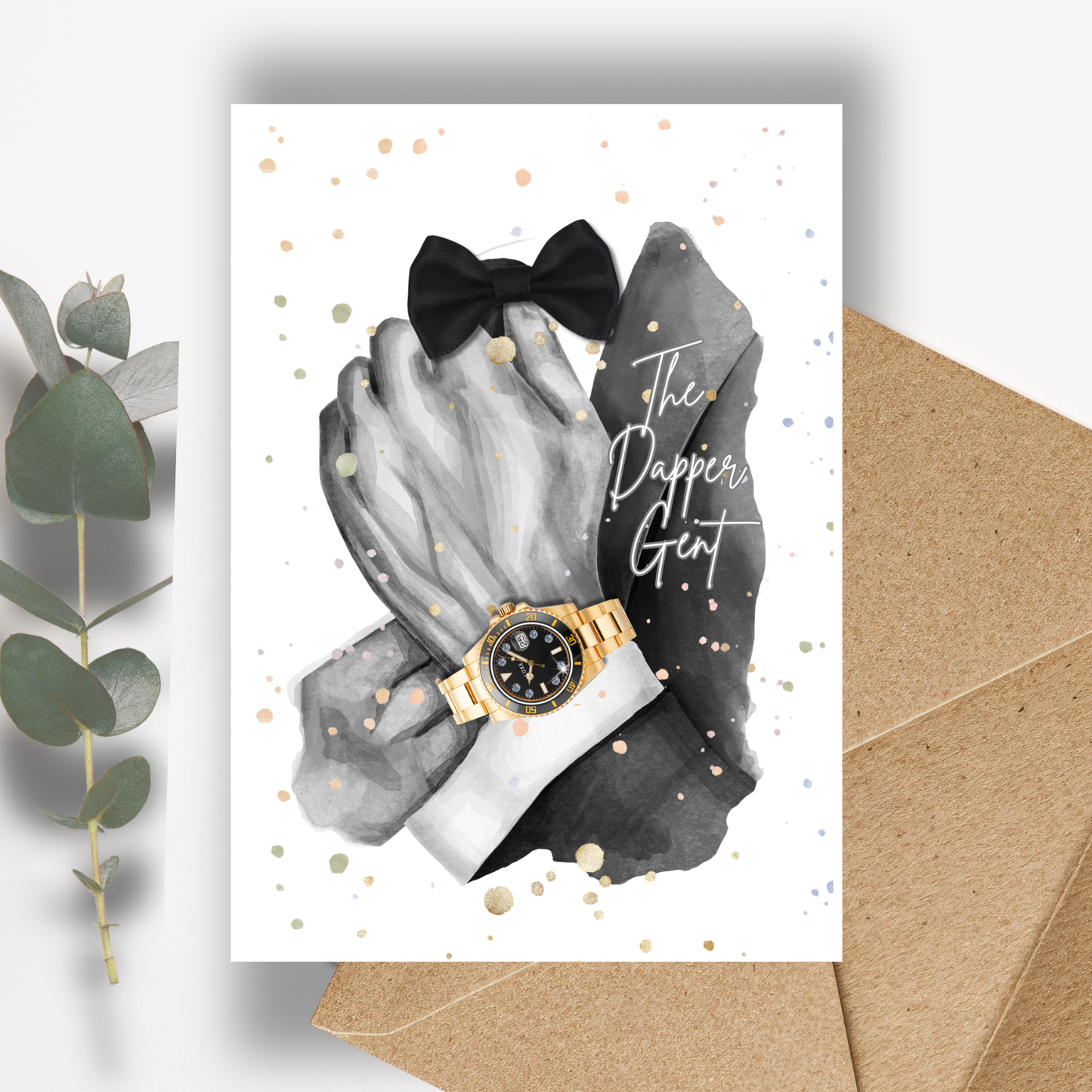 The Dapper Gent Scented A5 Card with envelope for him