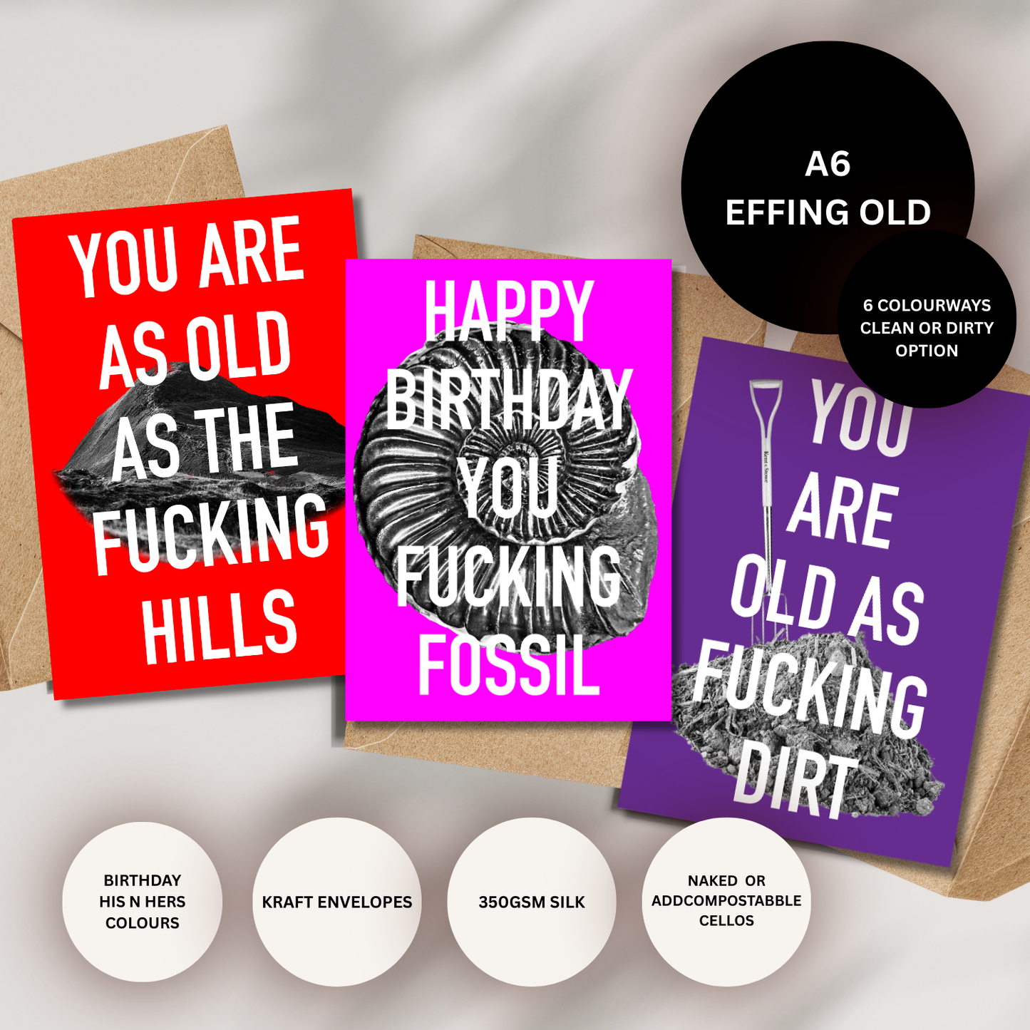 Rude Birthday Card For Him – Happy Birthday You Fucking Dinosaur