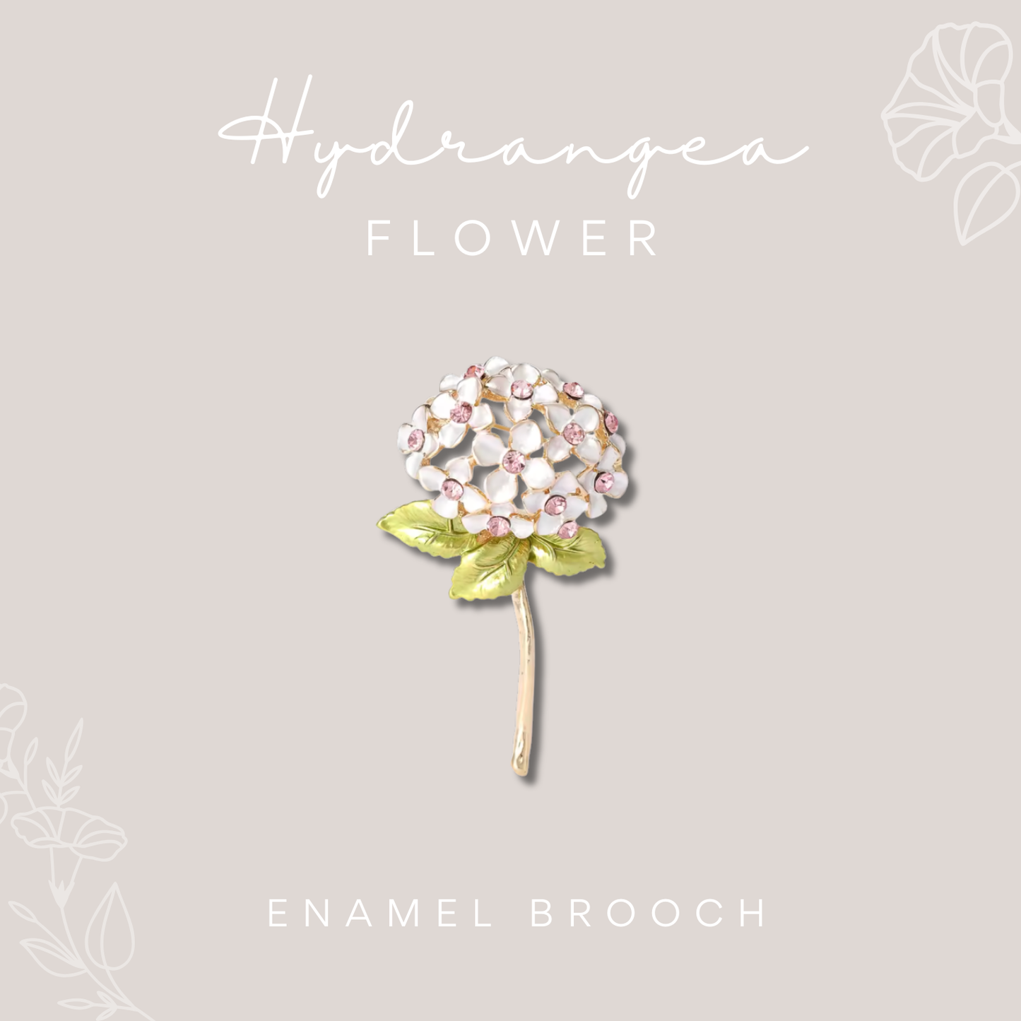 Birth Flower Enamelled Brooch Gift