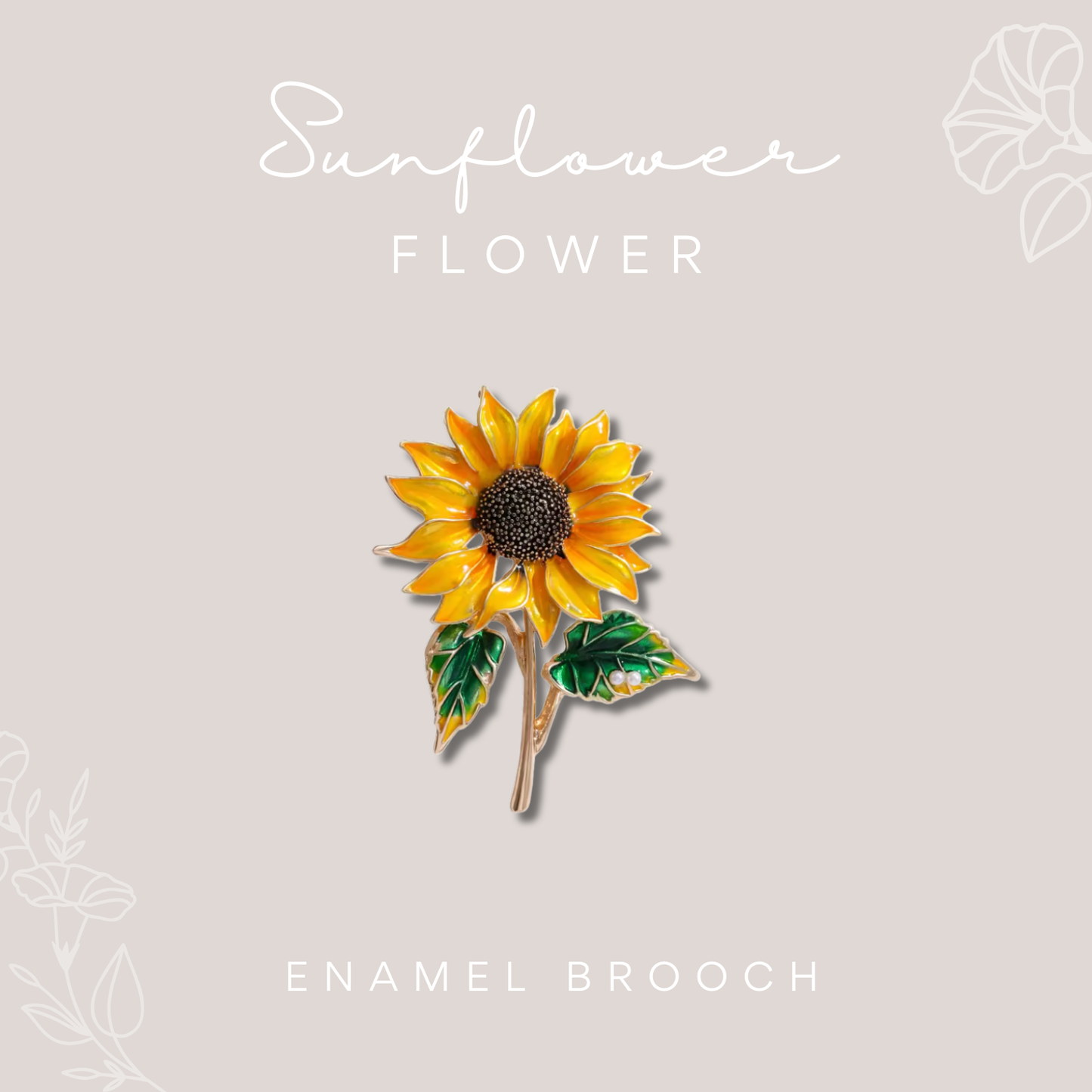 Birth Flower Enamelled Brooch Gift