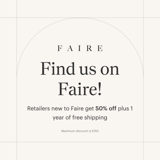 Find us on Faire! Shop our wholesale greetings card and gift catalogue over on Faire 