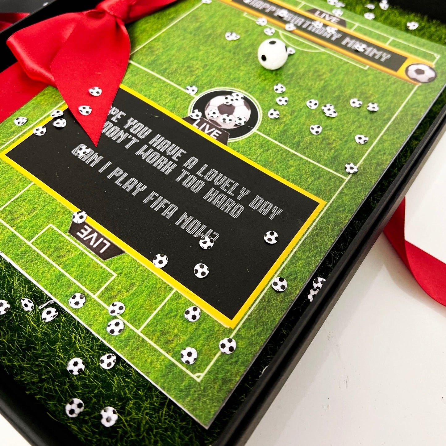 Luxury football birthday card for him