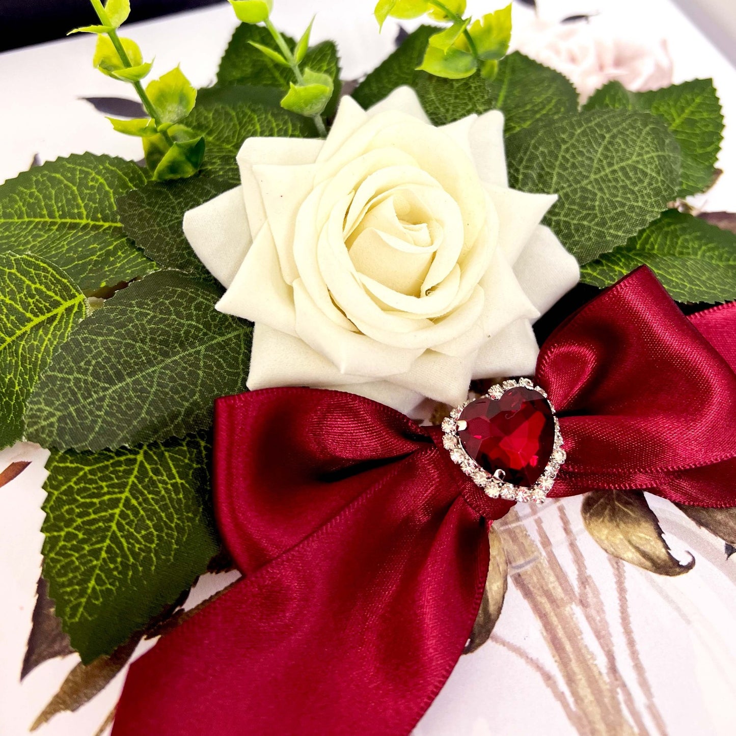 Garnet January Birthstones + Flowers Gift Boxed Birthday Gift Card