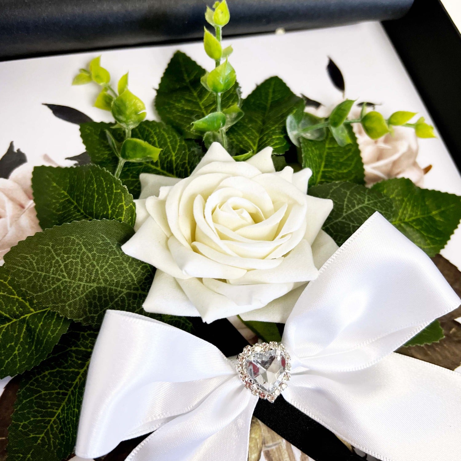 Diamond April Birthstones + Flowers Gift Boxed Birthday Gift Card