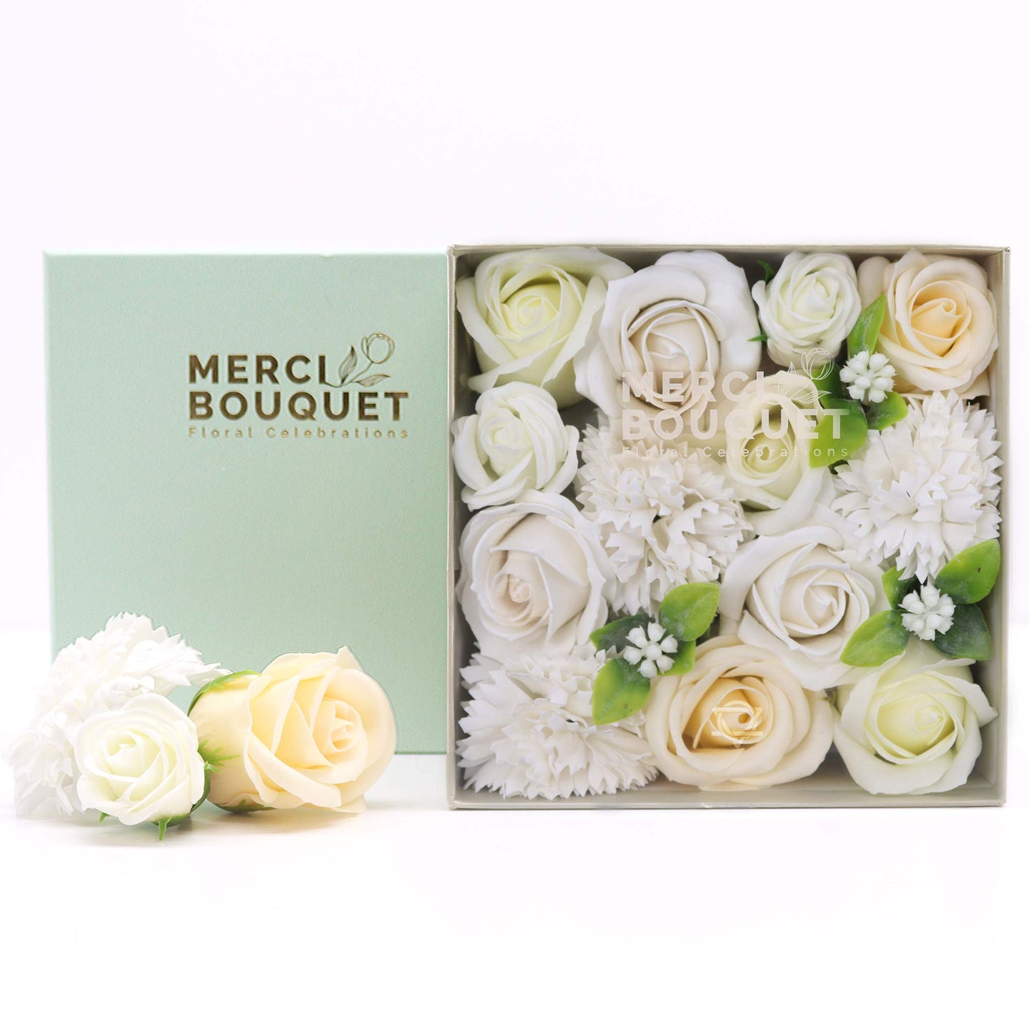 Bouquet Ivory Rose Soaps Gift Box
