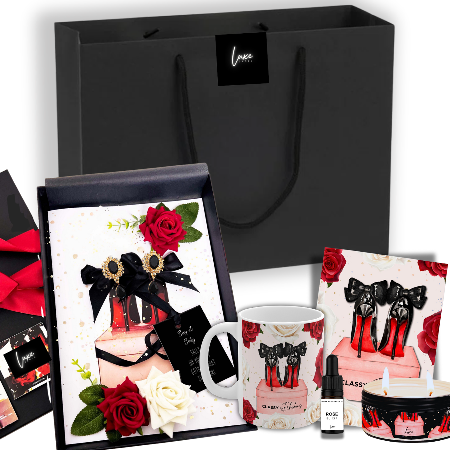 BLACK HEELS Stiletto Shoe Scented Card Design