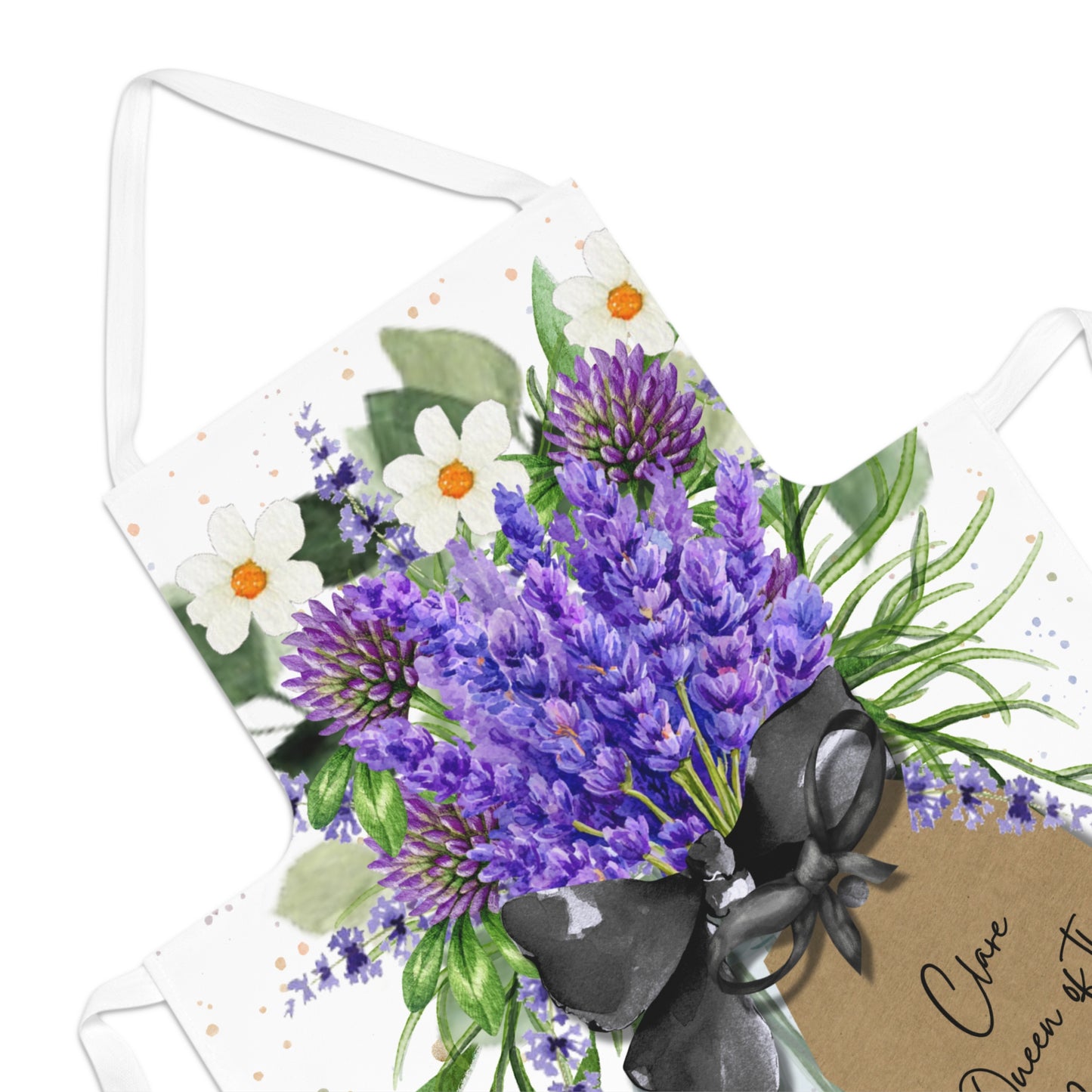 Personalised Lavender Flower Apron