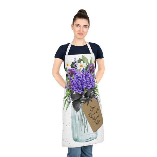 Personalised Lavender Flower Apron