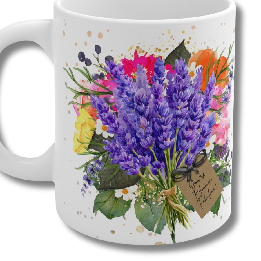 Ceramic Bloomin Fabulous Lavender Mug