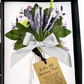 Personalised Silver Anniversary Lavender Bloom Card – Handmade Luxury Gift Bouquet of lavender and greenery with a white ribbon