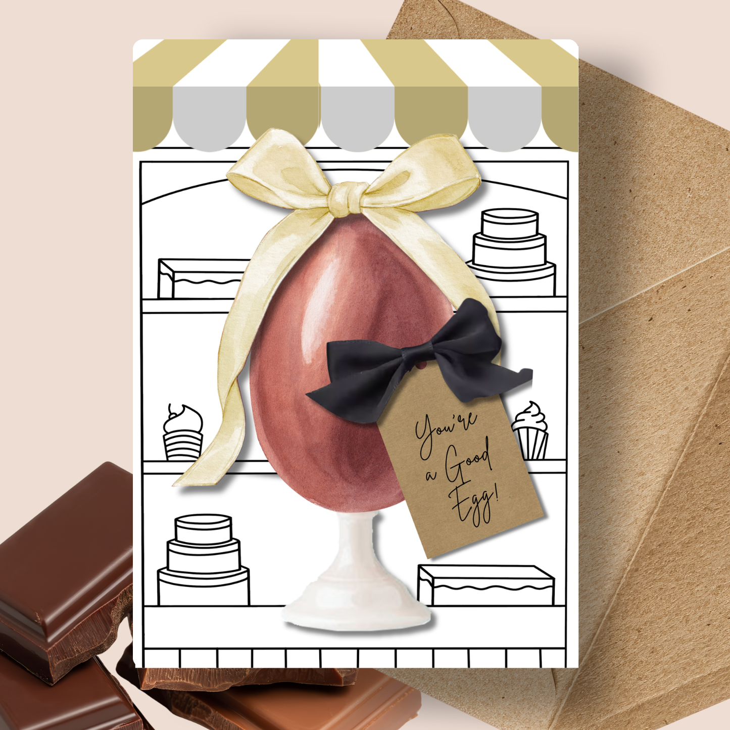 Lemon Good Egg Handmade Easter Cards with envelope