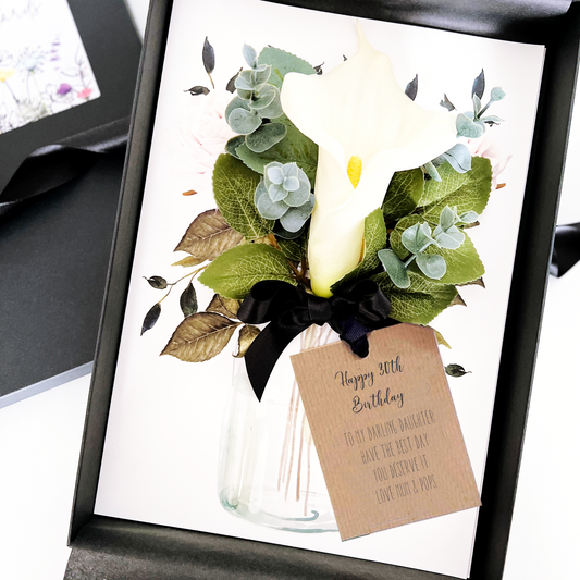 Scented Calla Lily 30th birthday cards for daughter uk | The Luxe Co